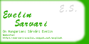 evelin sarvari business card