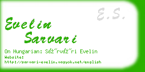 evelin sarvari business card